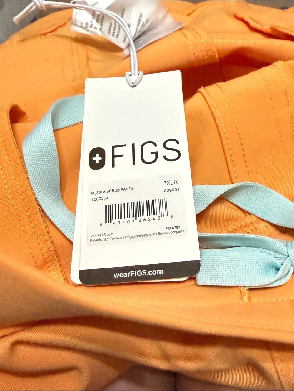 FIGS Axim Scrub Pants Men’s 3XL Regular Peach Orange NWT